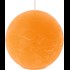 Raureifkerze Kugel orange 8 × 8 cm