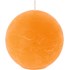 Bougie givrée boule orange 8 × 8 cm
