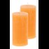 Raureifkerze Zylinder orange 5x10cm
