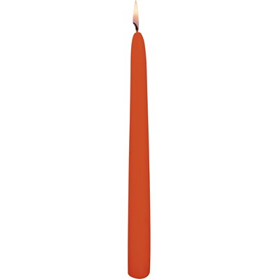 Bougie pointue orange 2 × 24 cm