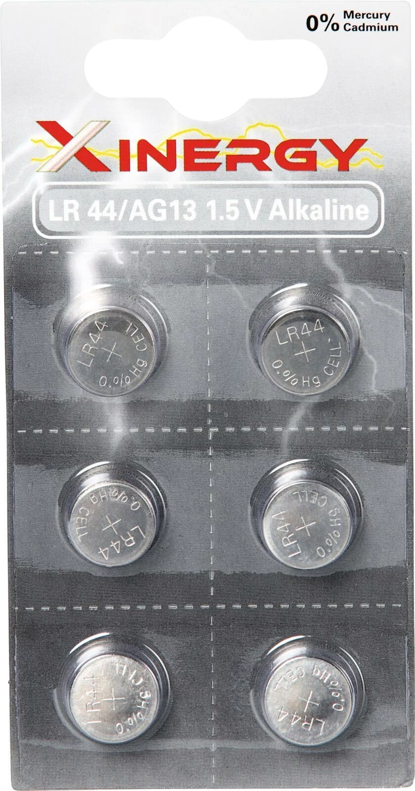 Knopfzelle LR44/AG13 6 Stück