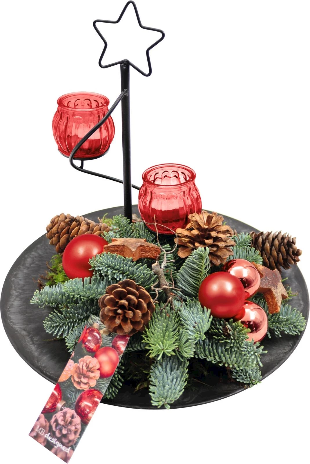 Sternteller Arrangement Ø 33 cm