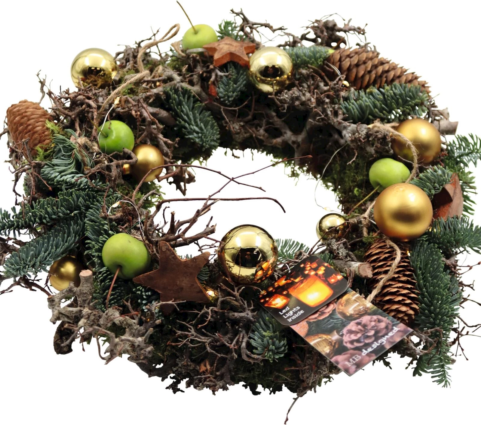 Türkranz Holz-Moos grün Ø 35 cm