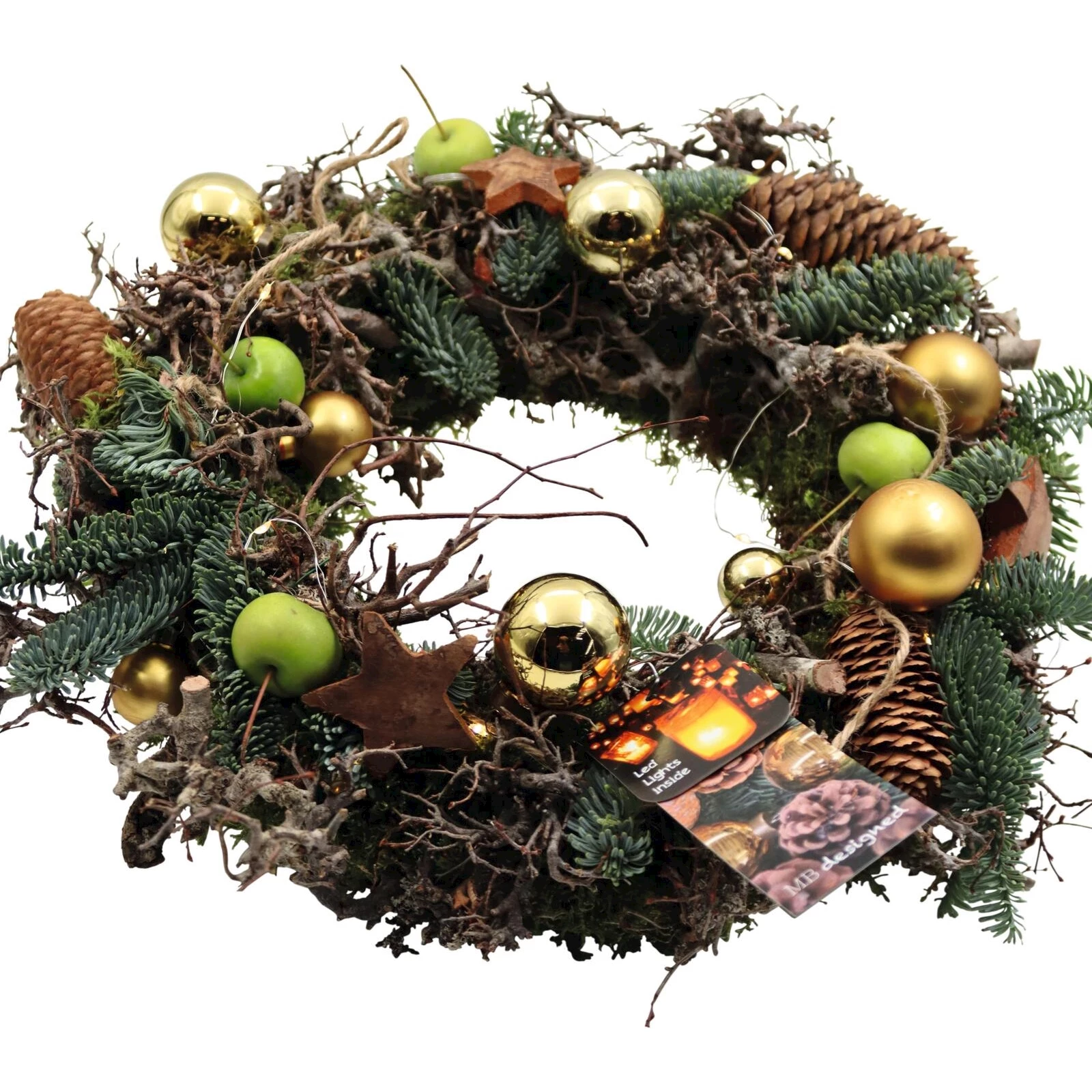 Türkranz Holz-Moos grün Ø 35 cm kaufen - Gestecke