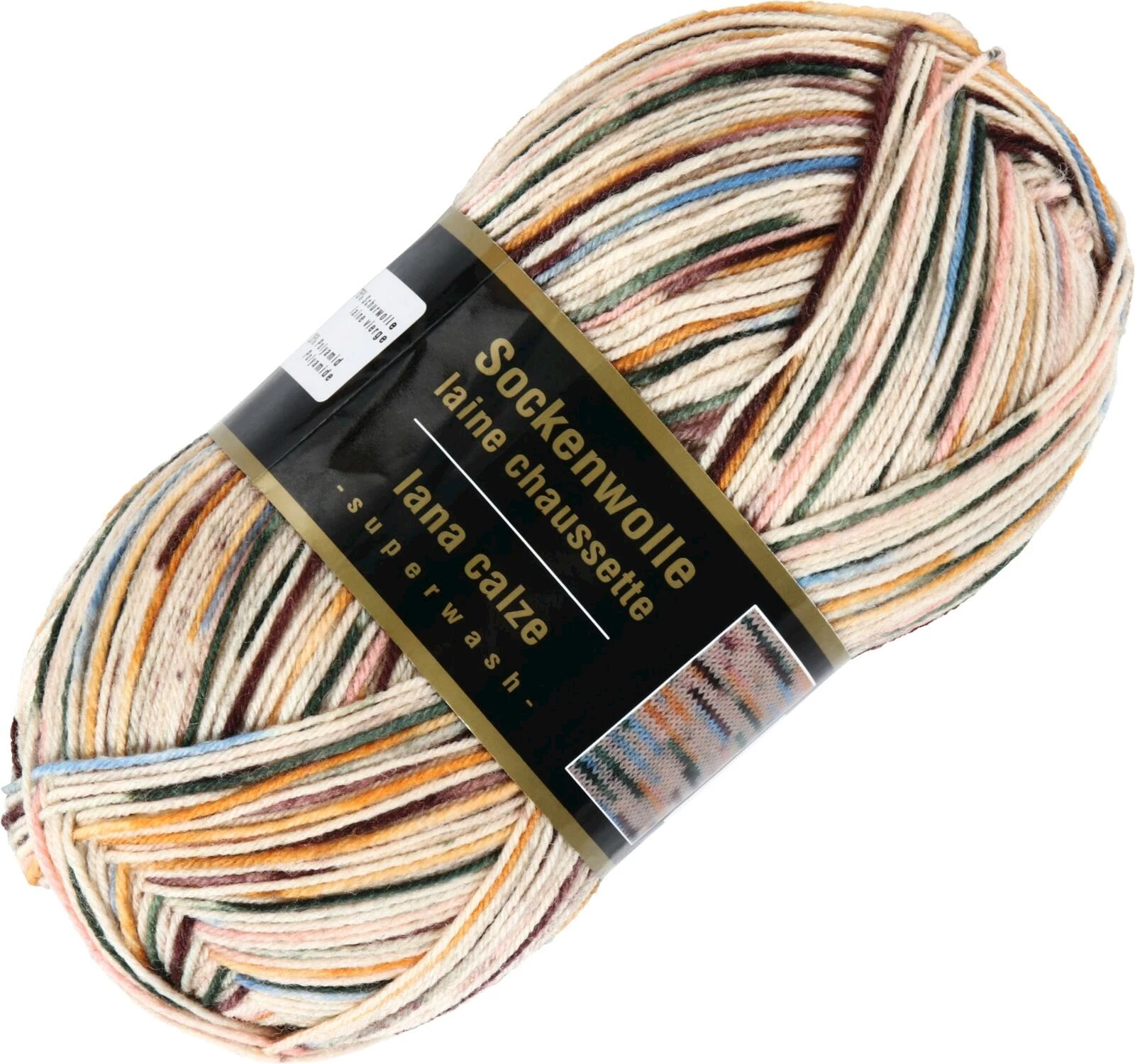 Sockenwolle beige/ciel