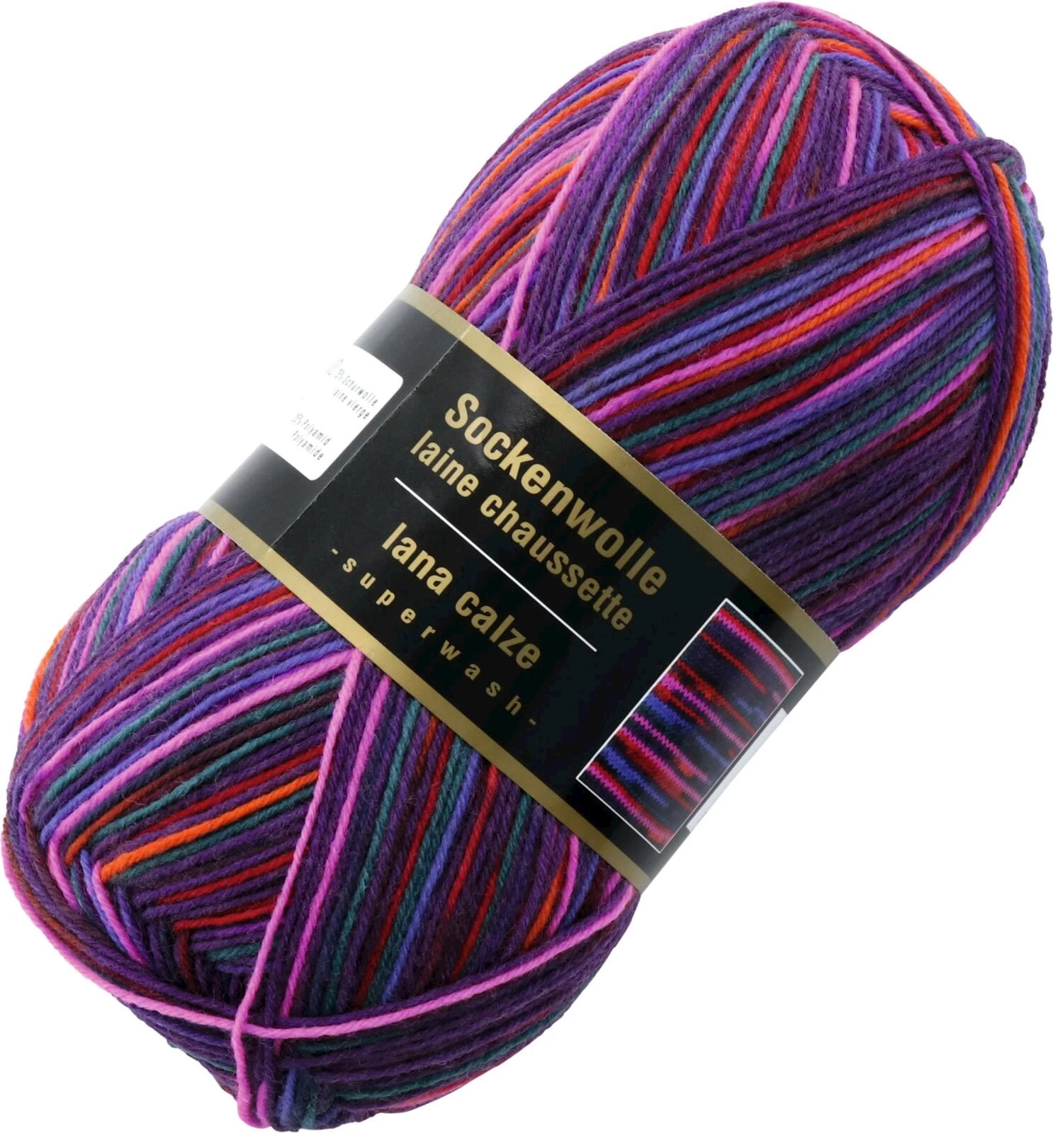 Sockenwolle pflaume/pink