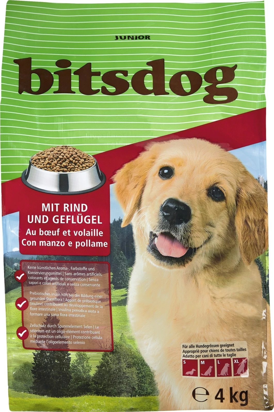 Hundefutter Junior bitsdog 4 kg