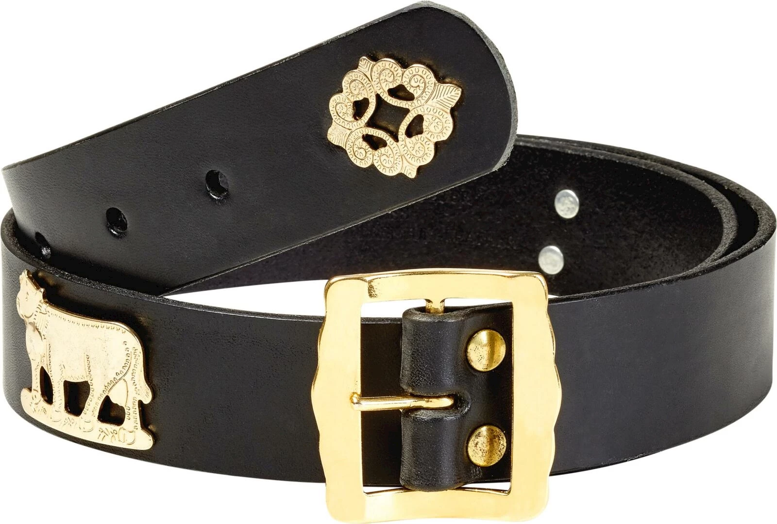 Gürtel Chüeli schwarz/gold 120 cm