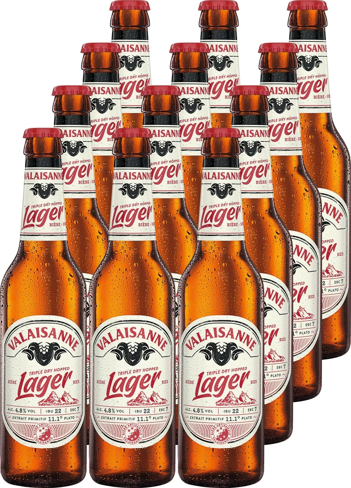 Bier Valaisanne Lager 12 × 33 cl