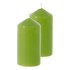 Bougie cylindre vert lime 6 × 12 cm