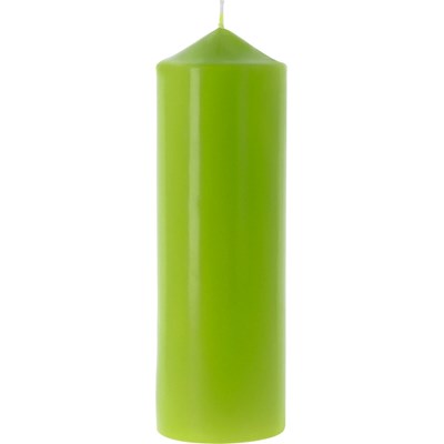 Bougie cylindre vert 8 × 25 cm