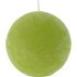 Raureifkerze Kugel l. grün 8 × 8 cm