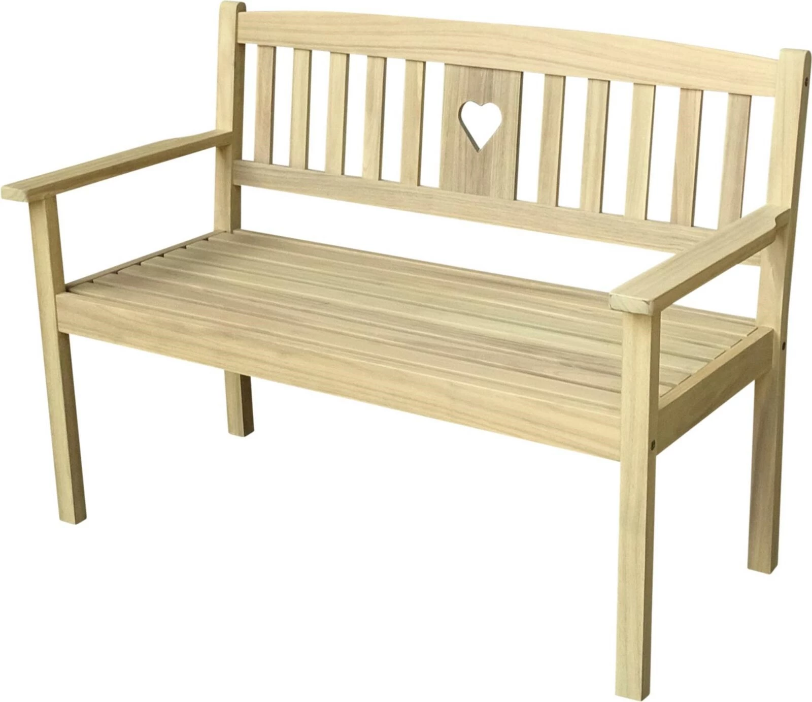 Banc avec cœur 127×61×90 cm