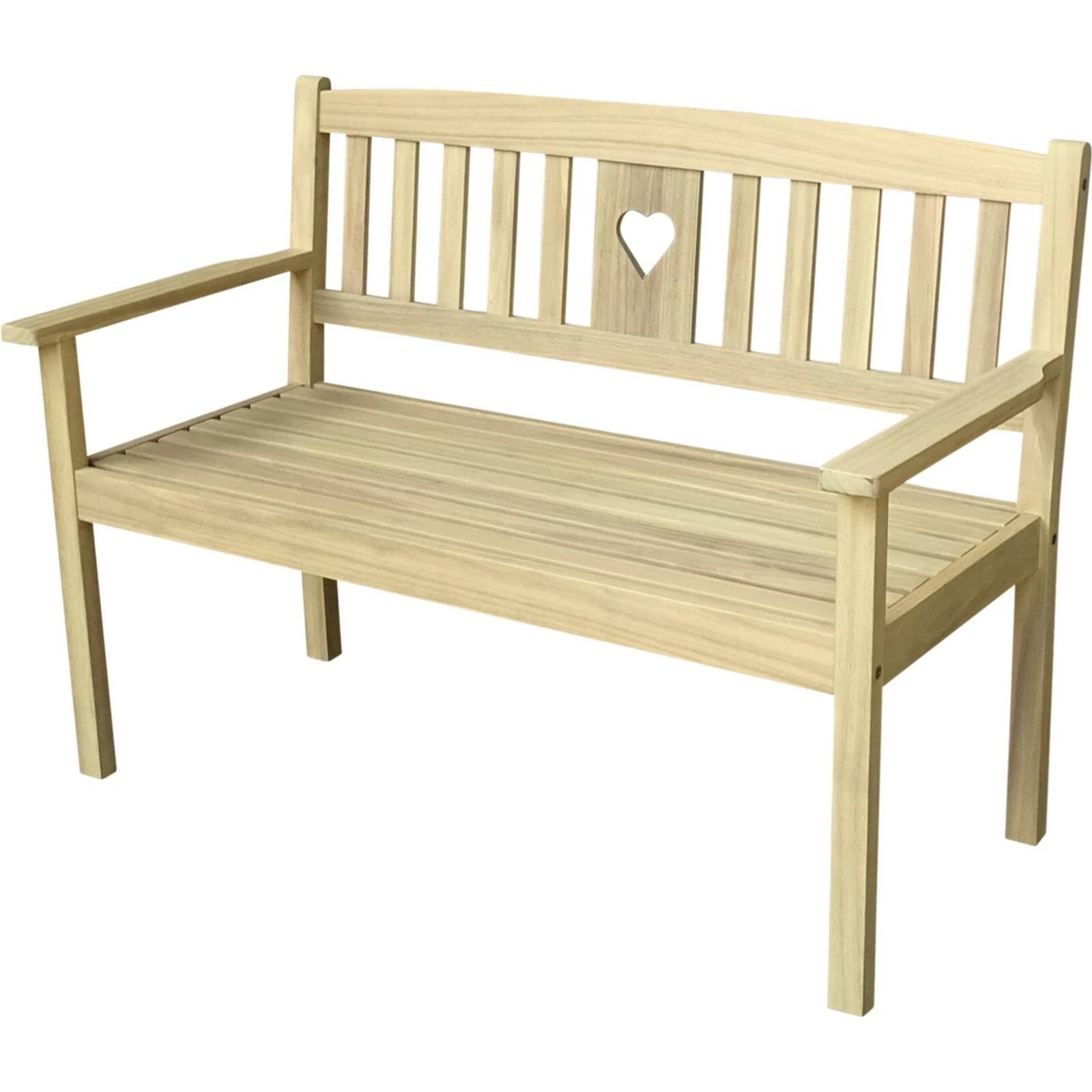 Bank Holz m. Herz 127×61×90 cm kaufen - Stühle / Bänke