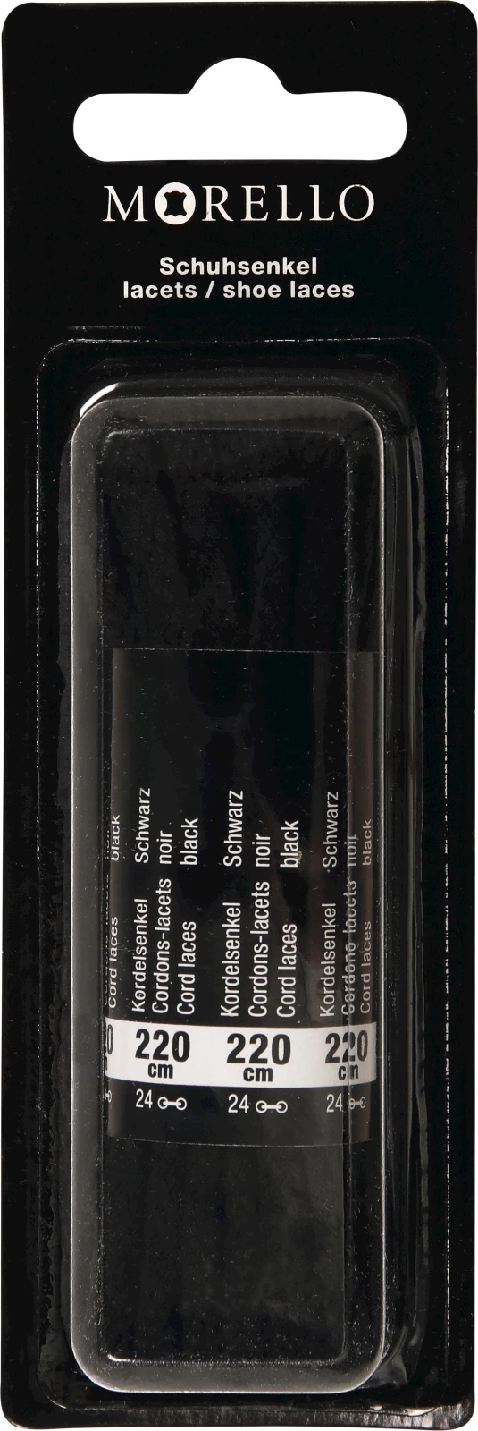 Kordelsenkel schwarz 220 cm