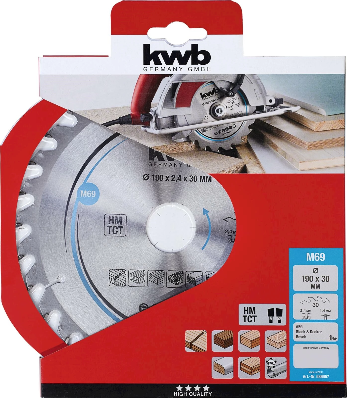 Kreissägeblatt HM E 190×30mm