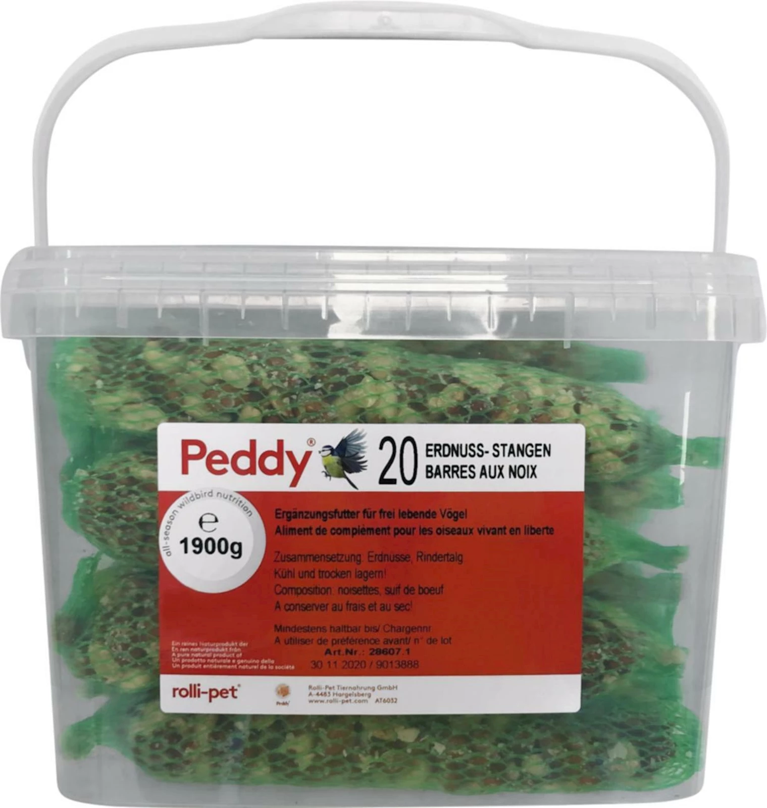 Nussstangen im Eimer