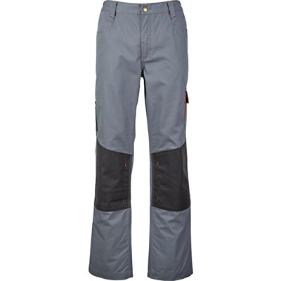 Pantalon de travail gris-orange t. L