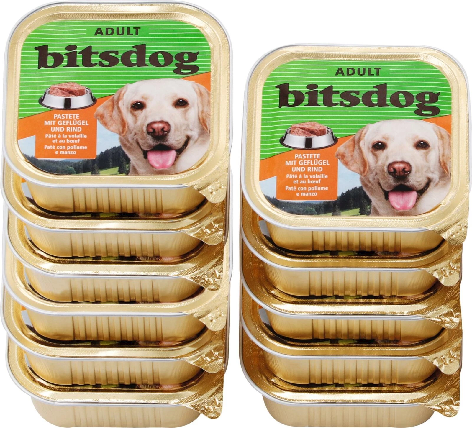 Aliment chiens boeuf/volail.11×150g