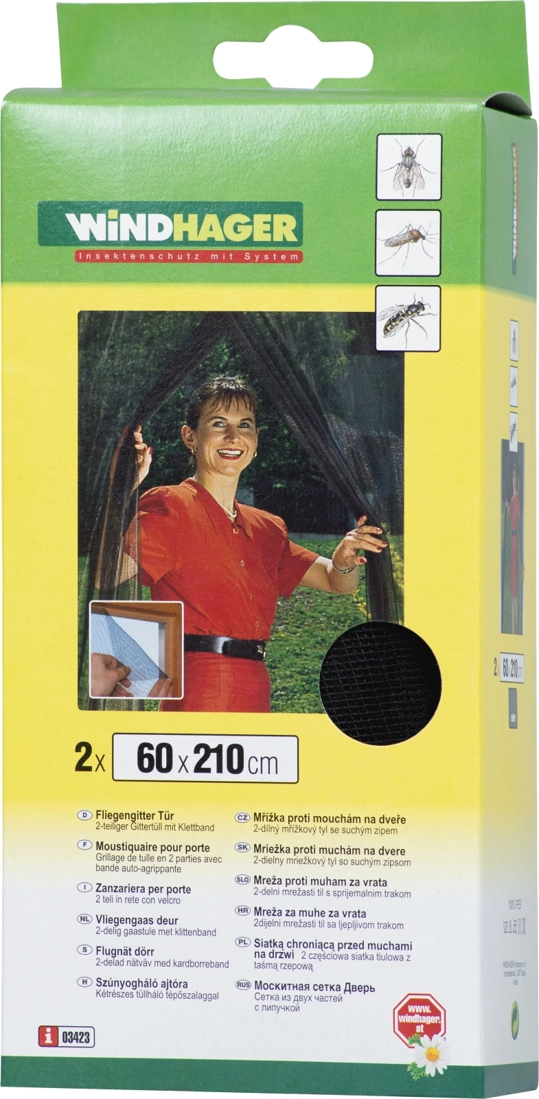 Fliegengitter anthrazit 60 × 210 cm