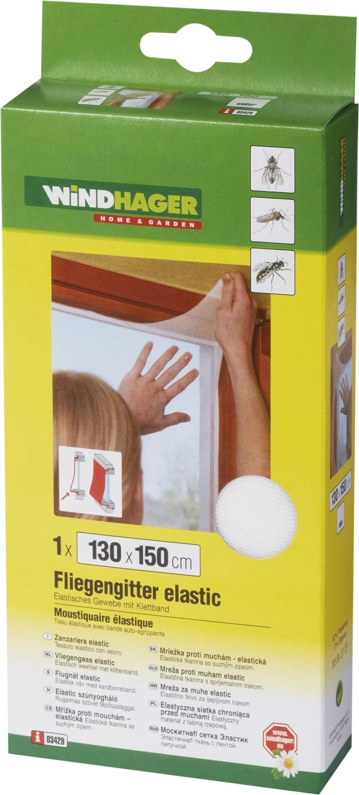 Fliegengitter weiss 130 × 150 cm