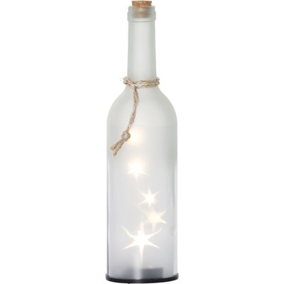Glasflasche weiss 5 LED