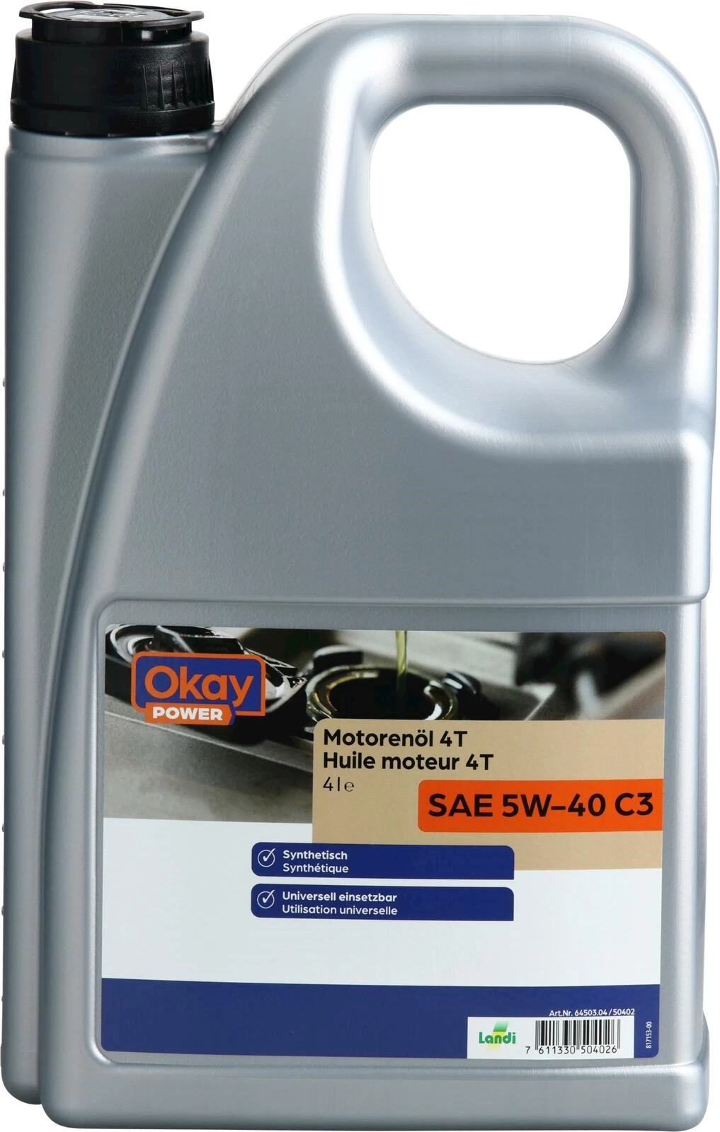 Huile moteur 5W-40 4 l Okay Power