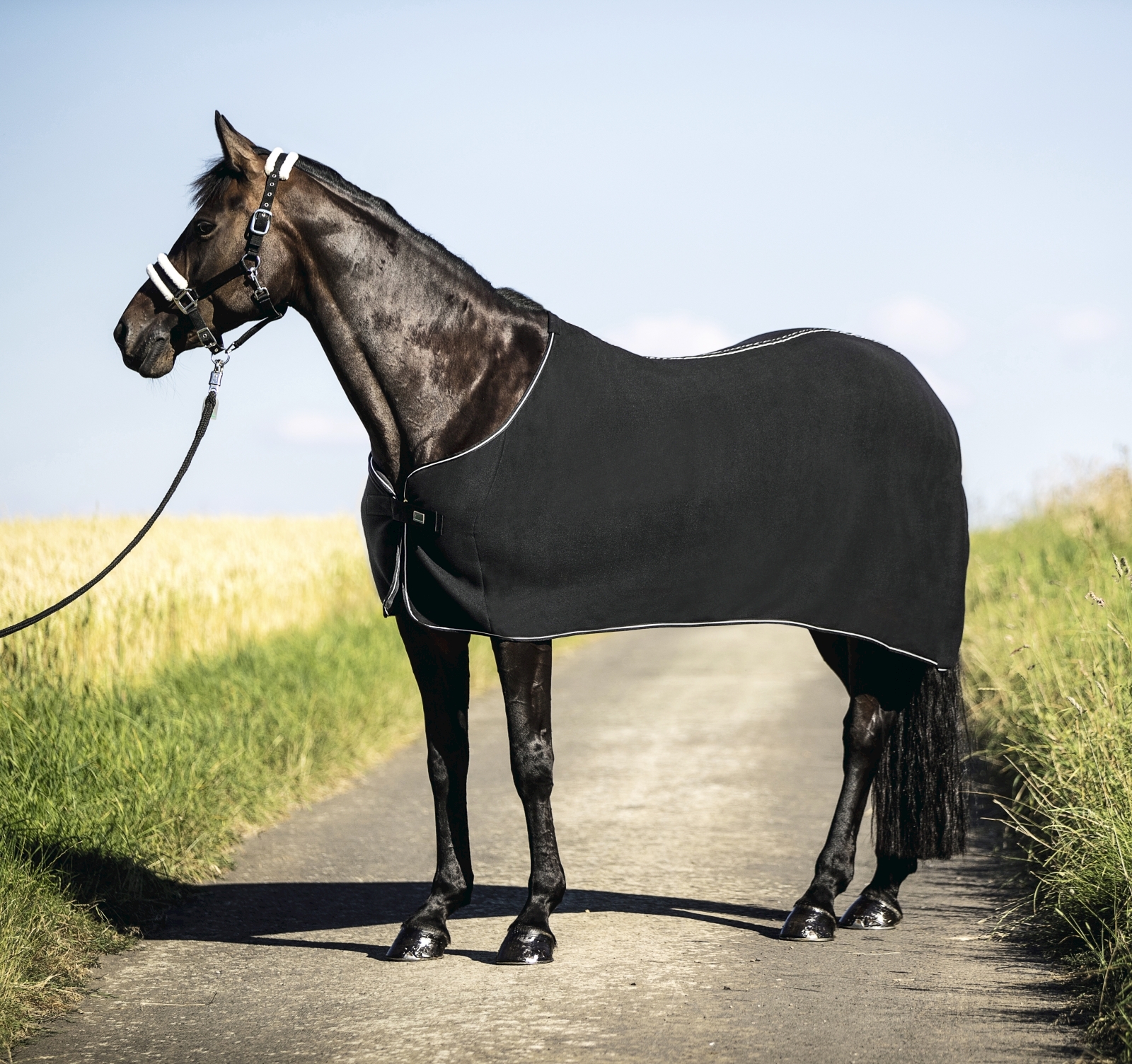 ELDORADO Fleecedecke rot 155 cm Pferdedecke Decke aus Fleece für Pferde 
