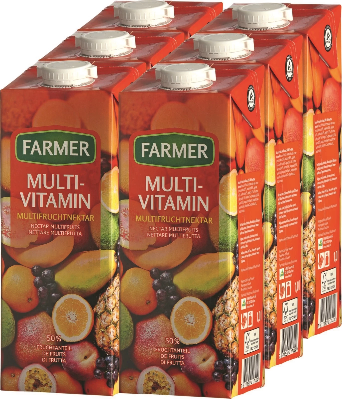 Multivitamin Farmer 6 × 100 cl
