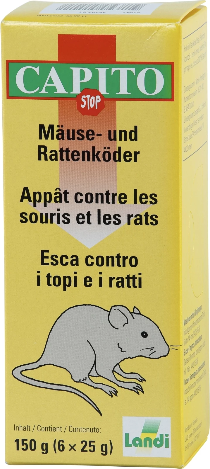 Mäuse- und Rattenköder Capito 6 × 25 g
