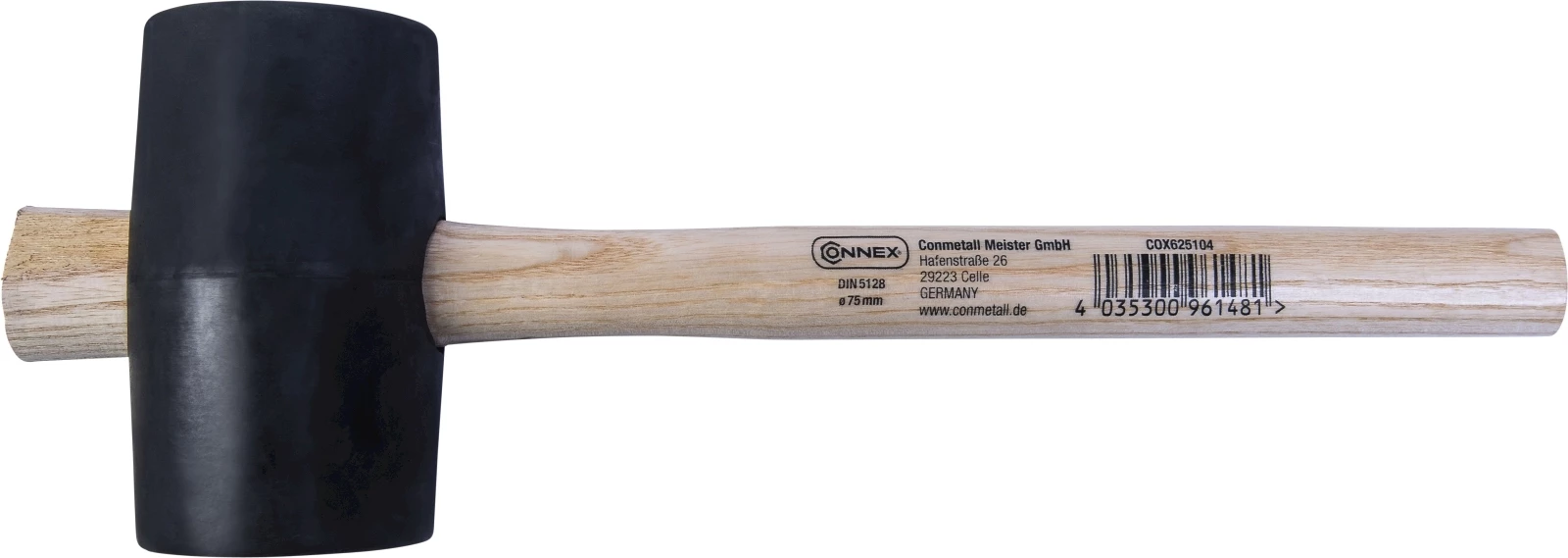 Gummihammer schwarz 75 mm II