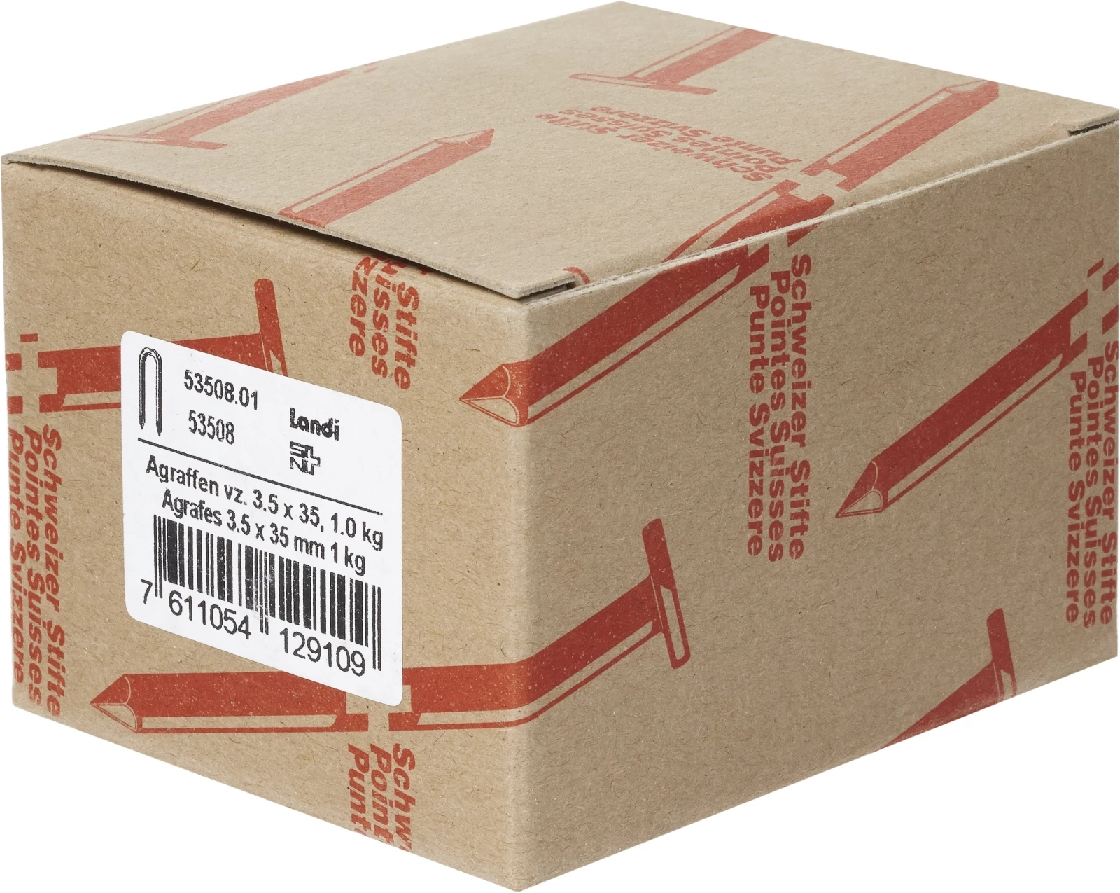 Agraffen verzinkt 3,5 × 35 mm, 1 kg