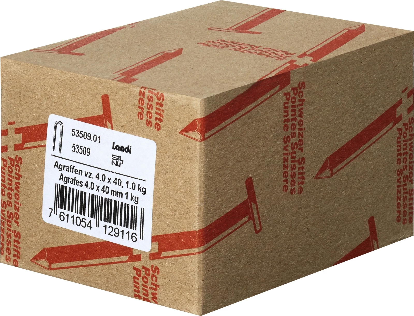 Agraffen verz. 4 × 40 mm, 1 kg