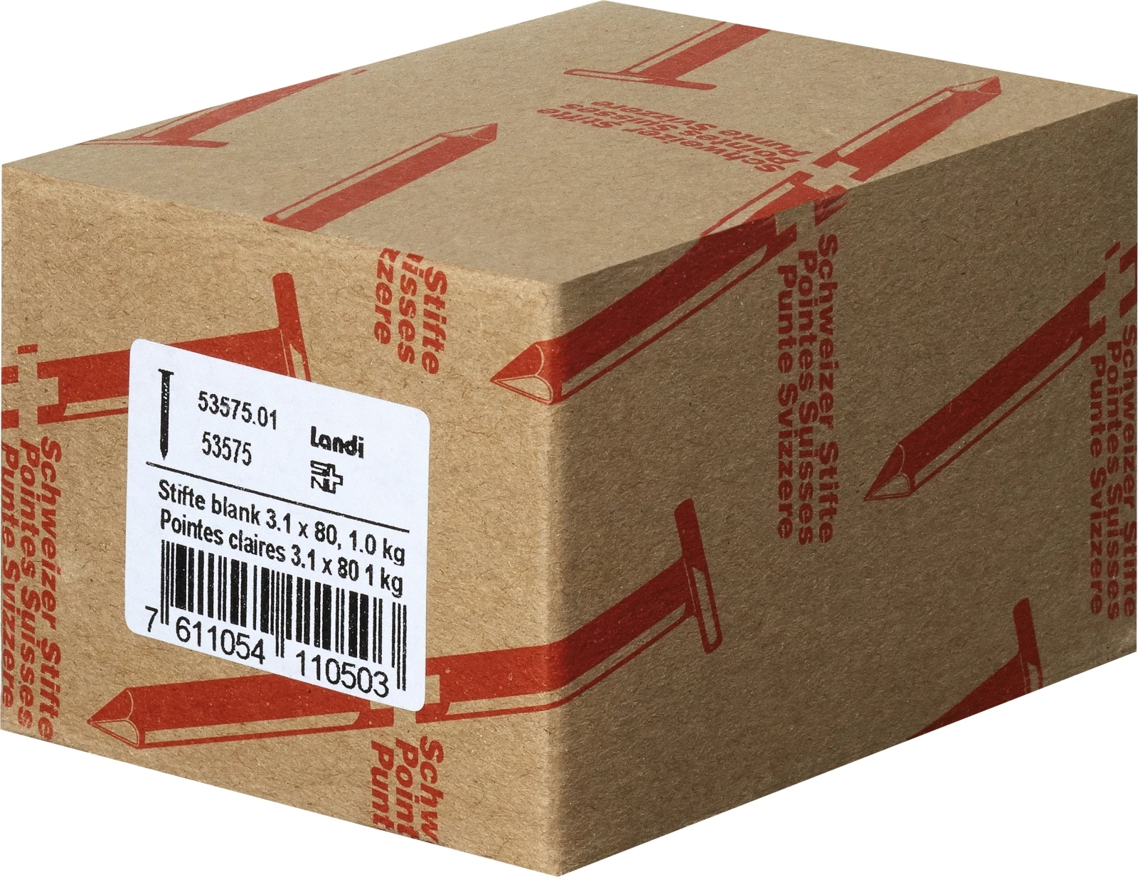 Clous à nu 3,1 × 80 mm, 5 kg