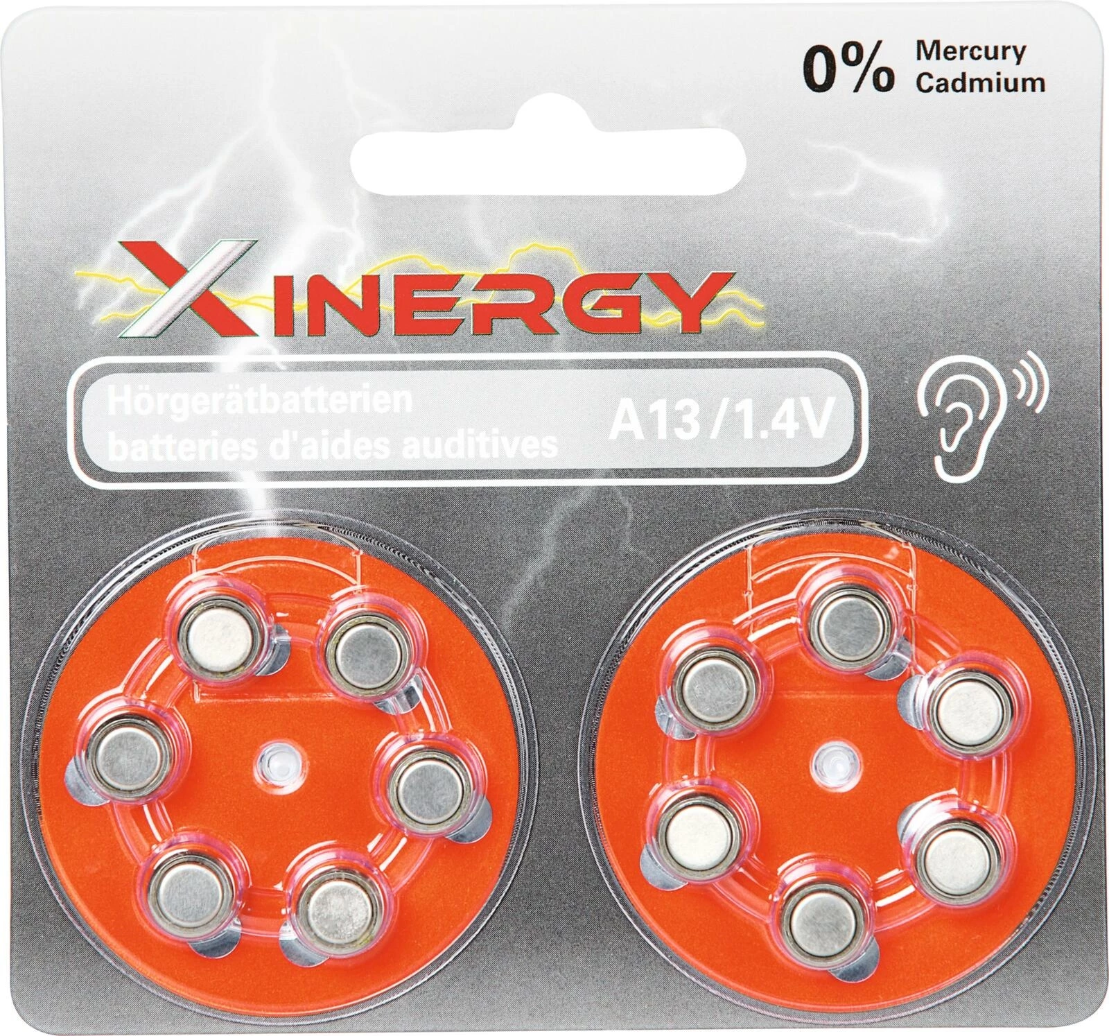 Hörgerätbatterien A13 12 Stück