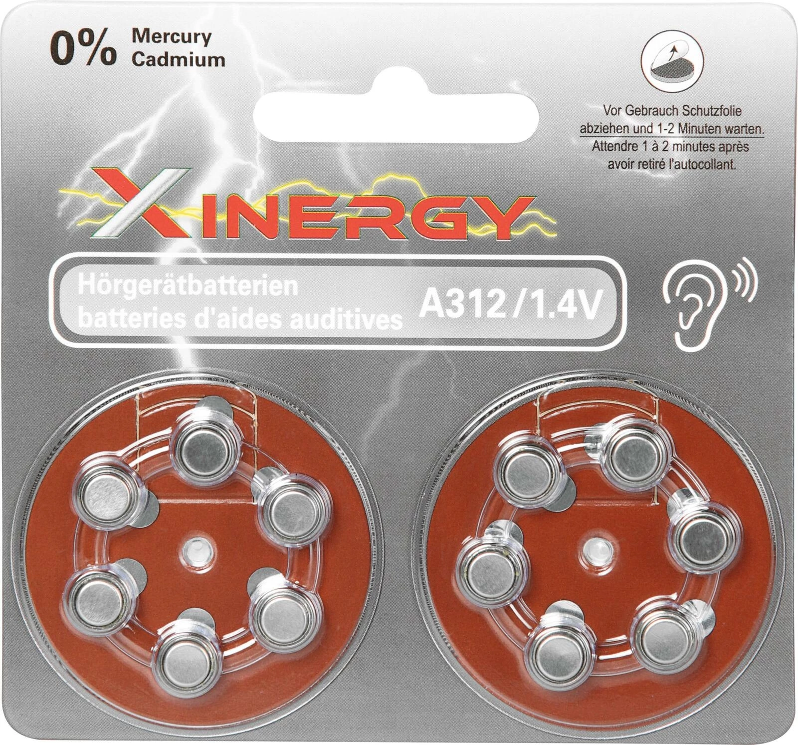 Hörgerätbatterien A312 12 Stück