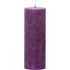 Bougie cylin. givre violet 6,8x18,5 cm