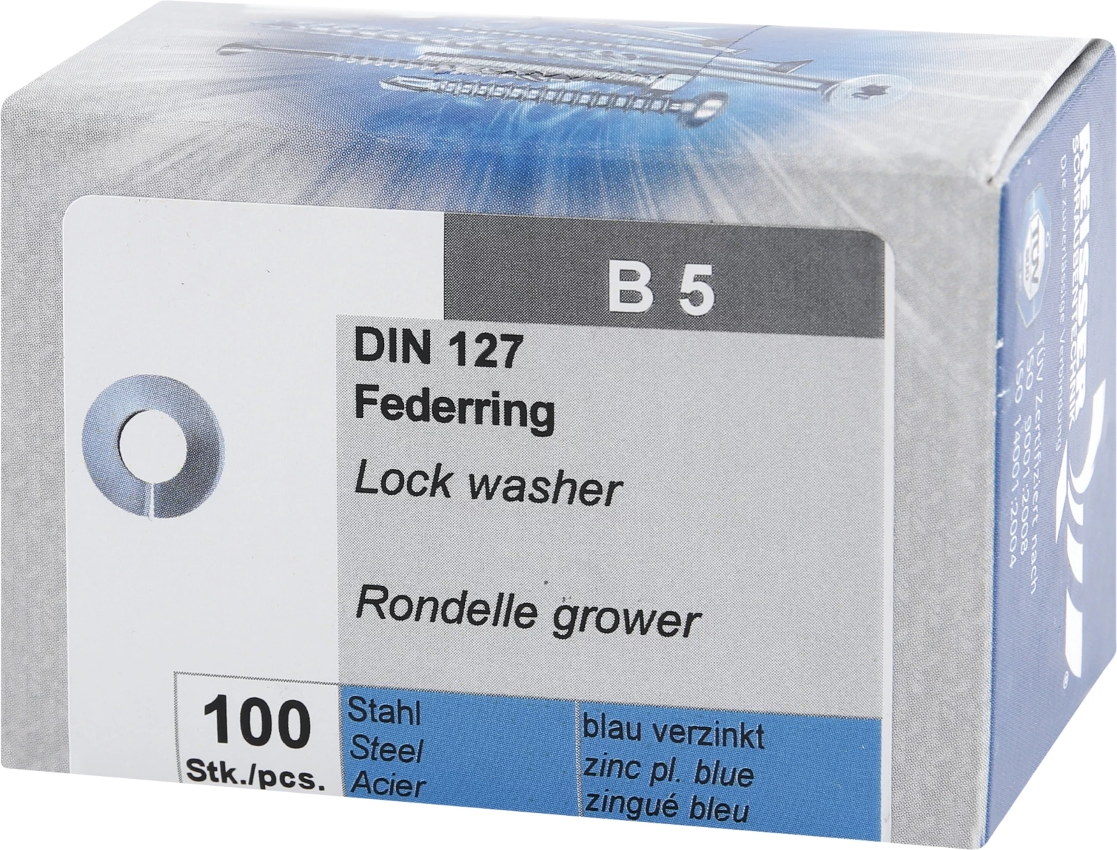 Federringe verzinkt B5 100 Stk