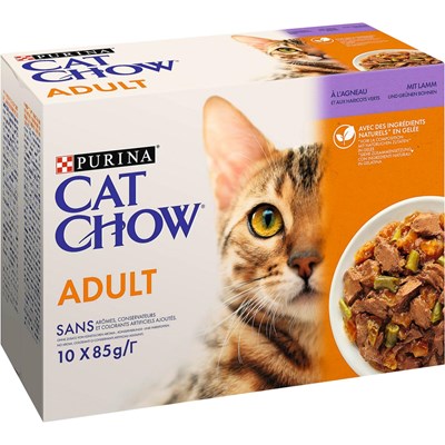 Aliment chat agneau CatChow 10×85g