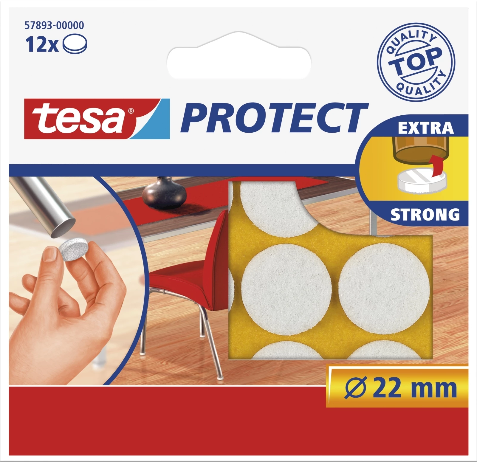 Filzgleiter weiss 12 Stück 22 mm