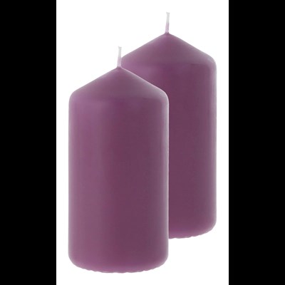 Bougie cylindre violett 6 × 12 cm