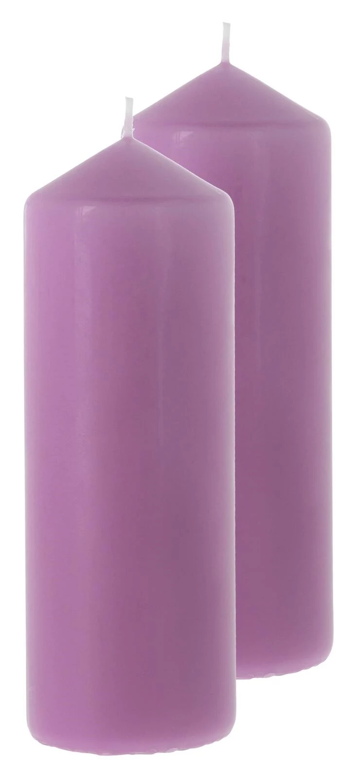 Bougie cylindrique violett 7 × 20 cm