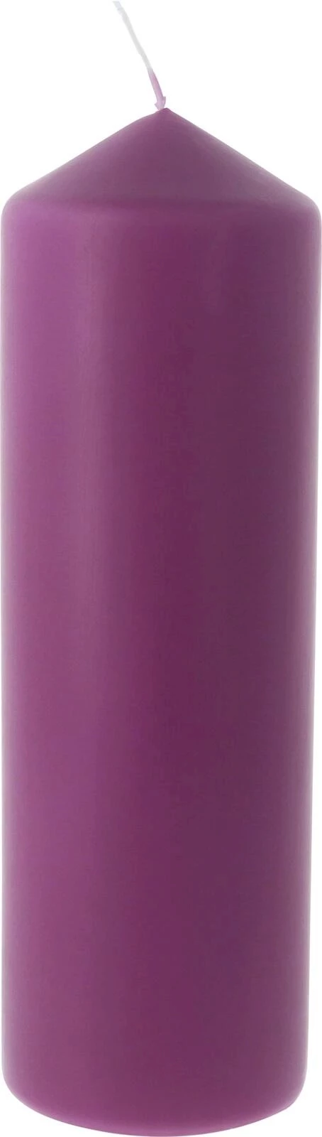 Bougie cylindrique violett 8 × 25 cm