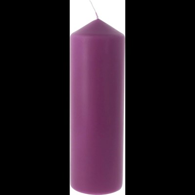 Bougie cylindrique violett 8 × 25 cm