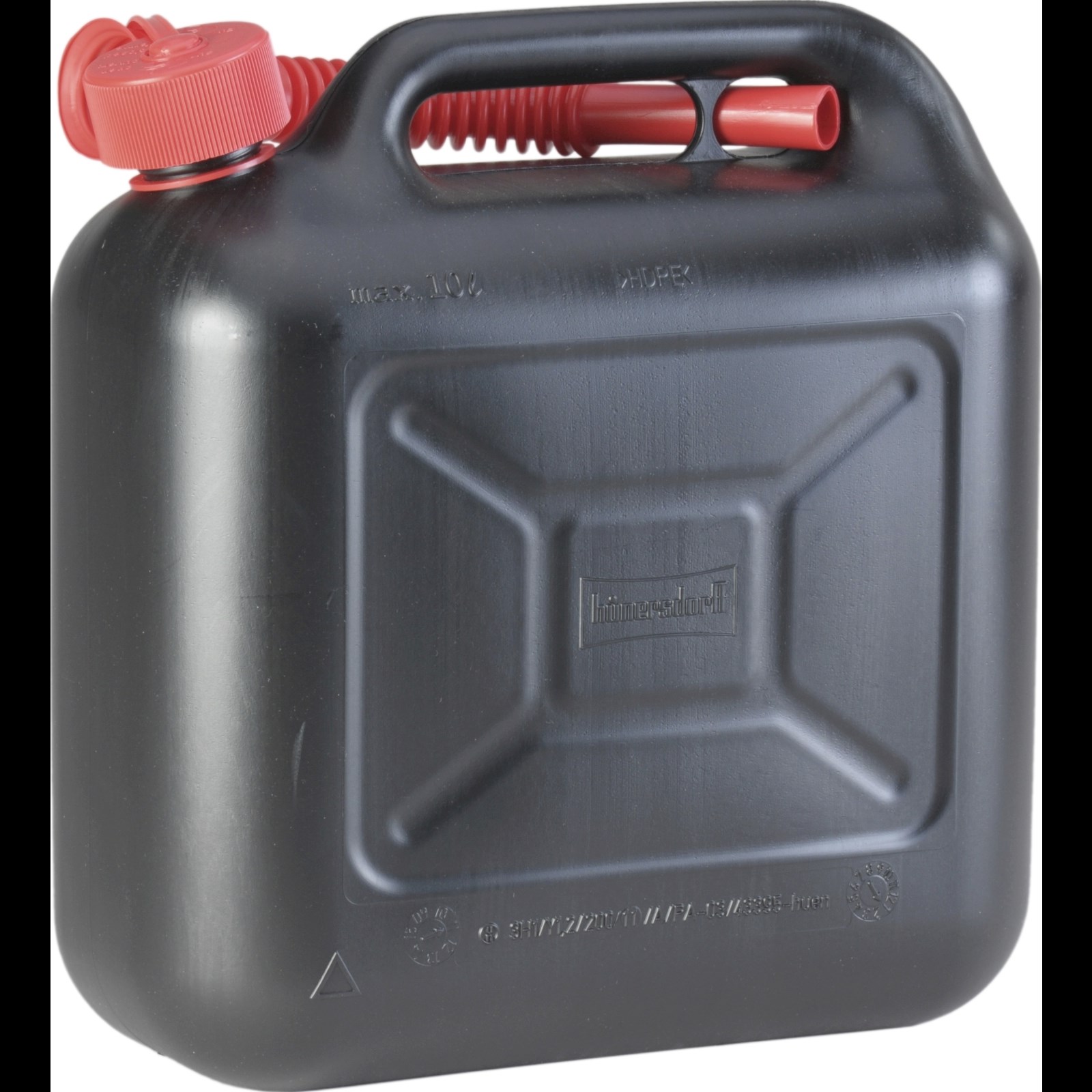 Benzinkanister 10L Kunststoff rot UN-geprüft (niedriges Modell), CHF 29.30