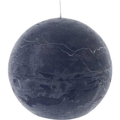 Bougie boule bleu foncé 8×8cm