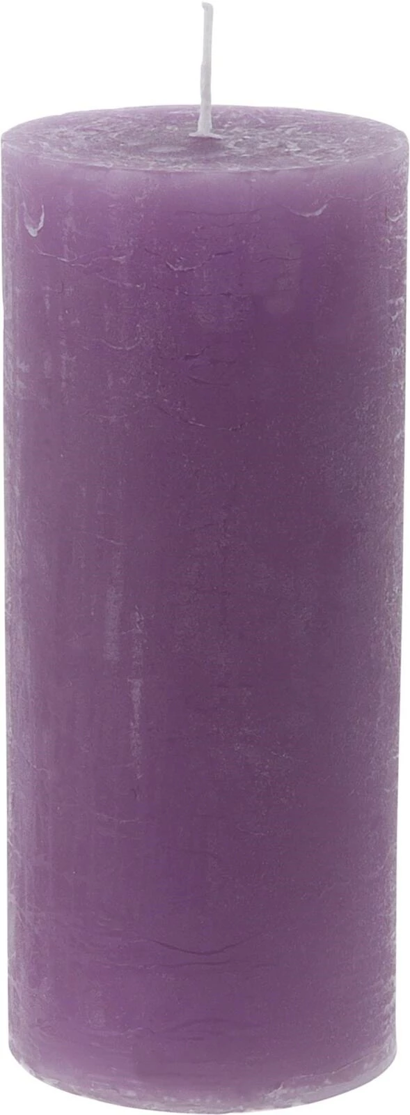 Bougie givrée violet 6 × 14 cm