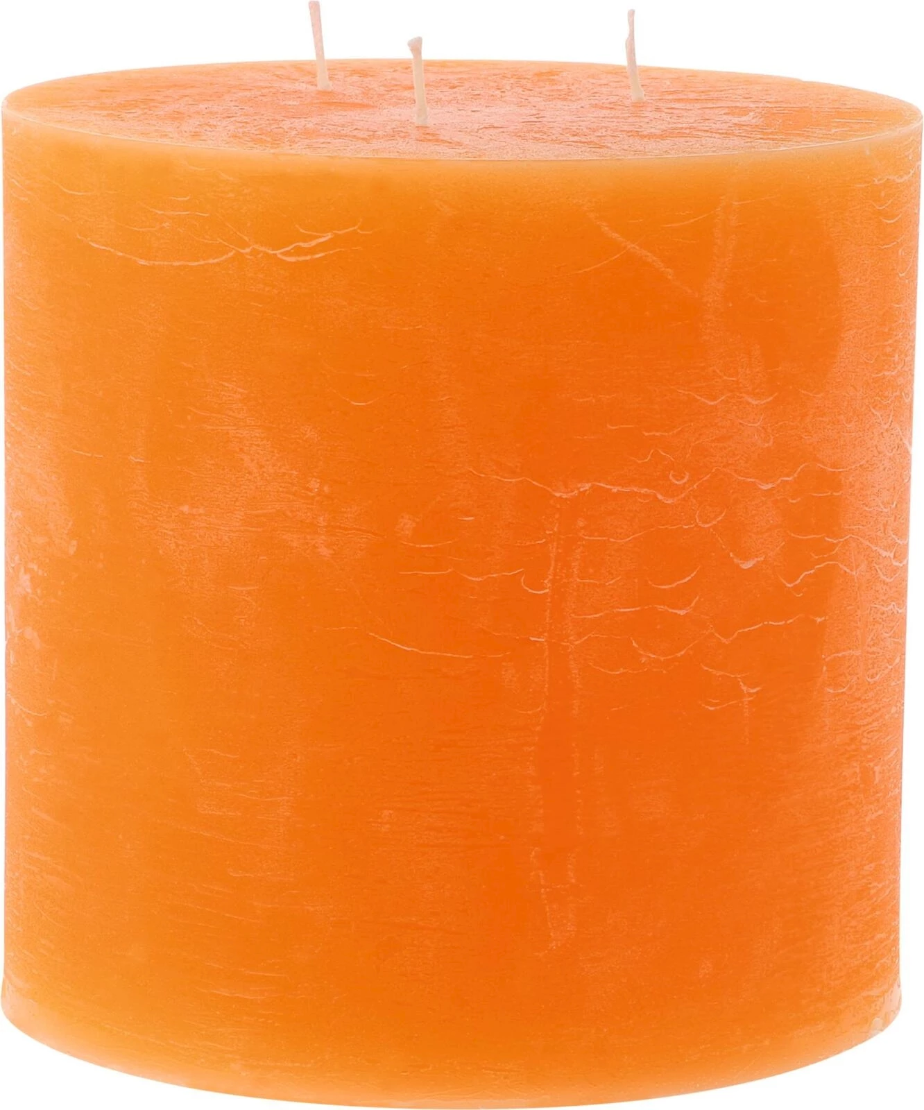 Kerze Dreidocht orange 15 x 15 cm
