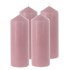Bougie cylindre rosé 6 × 16,5cm