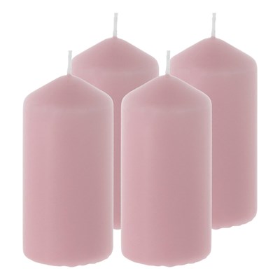Bougie cylindre rosé 5 × 10 cm